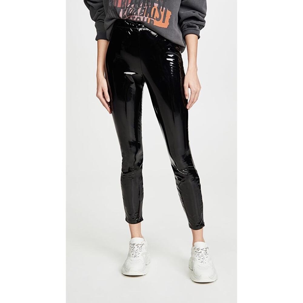 BB Dakota Black Slick To Me Vinyl Leggings Size XS